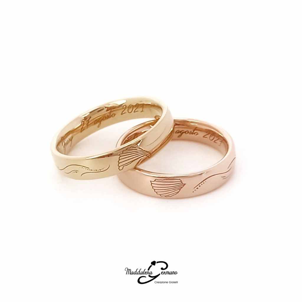 Fedi Nuziali Conchiglia oro 18 kt - Maddalena Germano