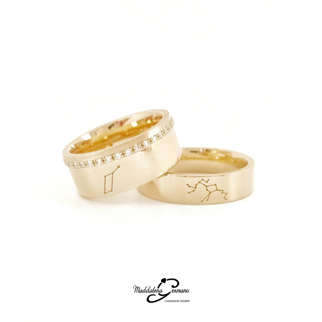 Fedi Nuziali Costellazioni - oro 18 kt - Maddalena Germano