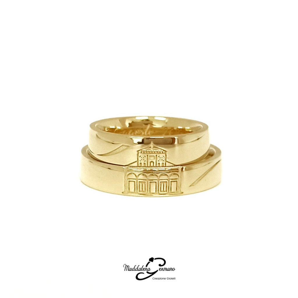 Fedi-Nuziali-oro-18-kt-San-Miniato-al-Monte-Maddalena-Germano