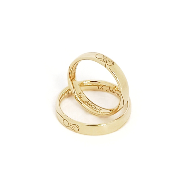 Fedi-Nuziali-oro giallo-18-kt-niziali-DS1-Maddalena-Germano