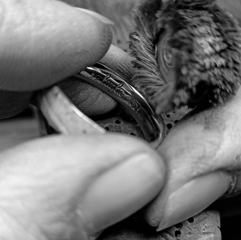 Fedi-Nuziali-oro-rosa-18-kt---InizialiSI---Maddalena-Germano